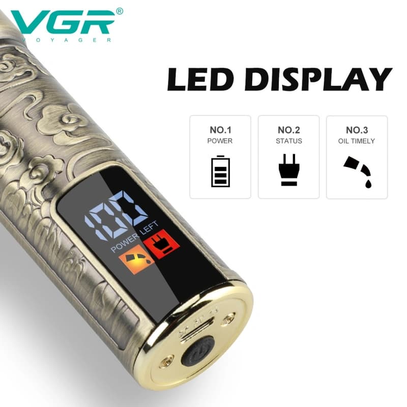 Тример VGR V-073, 4 насадки, LED display — фото 10