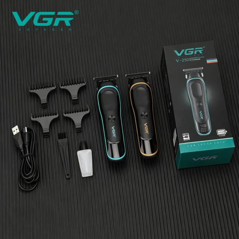 Машинка (триммер) для стрижки волосся VGR V-250 GREEN, LED Display, 6500-7000RPM — фото 4
