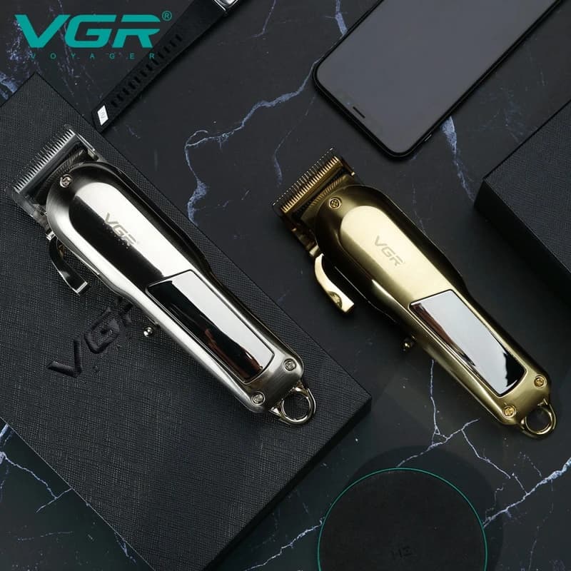 Машинка (триммер) для стрижки волосся VGR V-278 SILVER, Professional, 6 насадок, LED Display, STRONG BATTERY — фото 5
