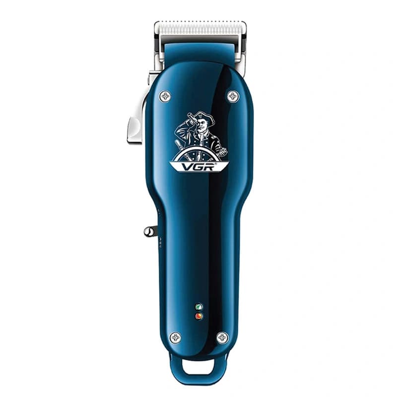 Акумуляторна машинка для стрижки (clipper) VGR V-679 BLUE, 4 насадки — фото 3