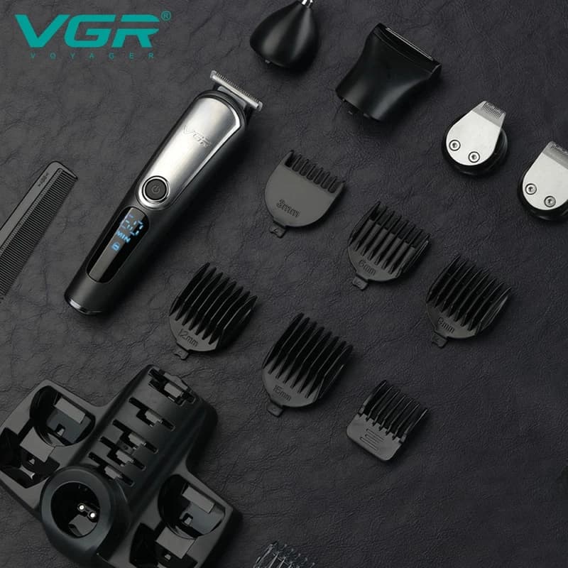 Набір для стрижки VGR 6 в 1 V-105, 5 насадок, LED Display, IPX6 — фото 5