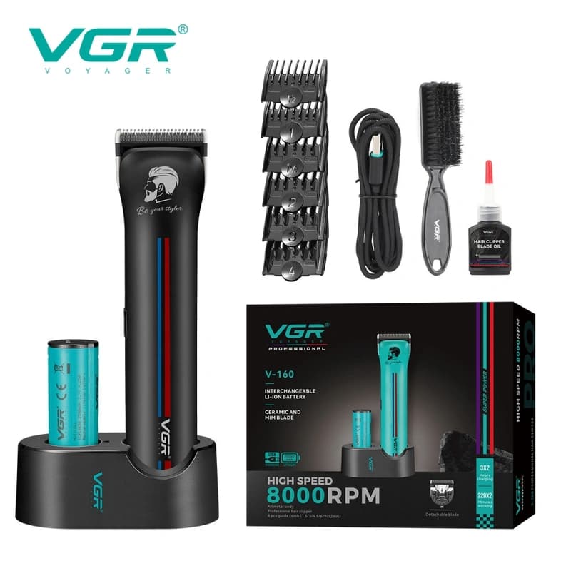 Акумуляторна машинка для стриження (clipper) VGR V-160 BLACK