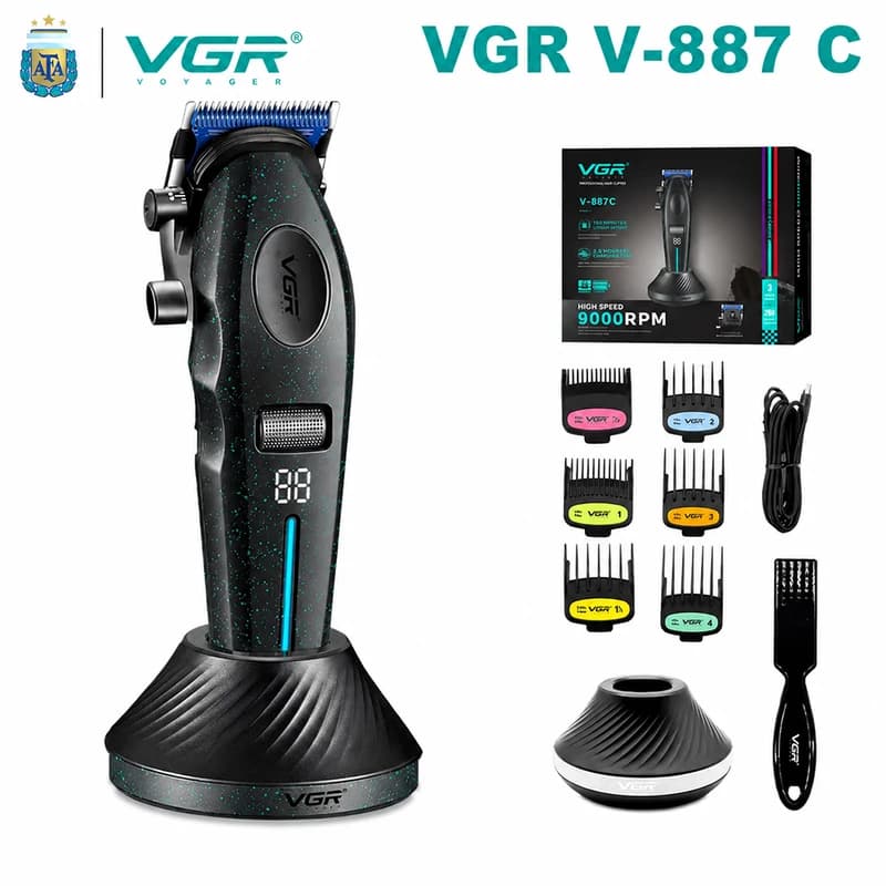 Акумуляторна машинка для стрижки (clipper) VGR V-887C BLACK
