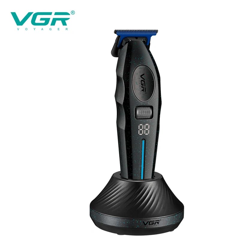 Машинка (триммер) для стрижки волосся VGR V-887T BLACK, 3 насадки, 9000RPM — фото 2
