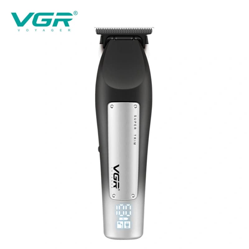 Машинка (триммер) для стрижки волосся VGR V-939 BLACK, 4 насадки, LED Display — фото 4