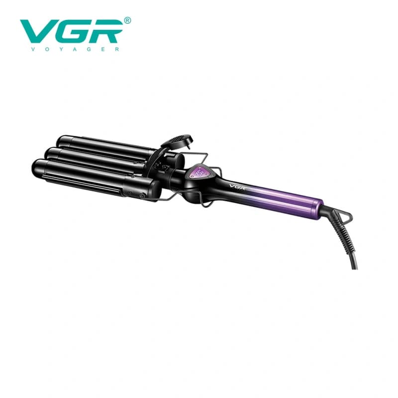 Плойка потрійна VGR V-590 PURPLE, 140-200°C, керамічне покриття, LED display, 130W