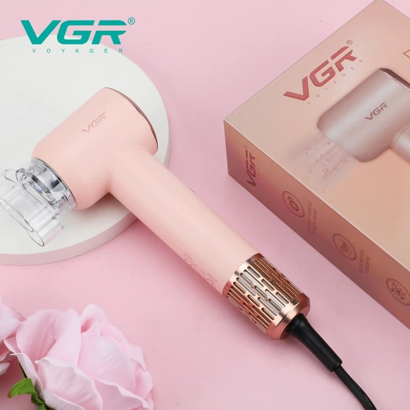 Фен професійний VGR V-446 PINK, 2 швидкості, 4 температурні режими, 110000RPM, 1400 Вт — фото 5