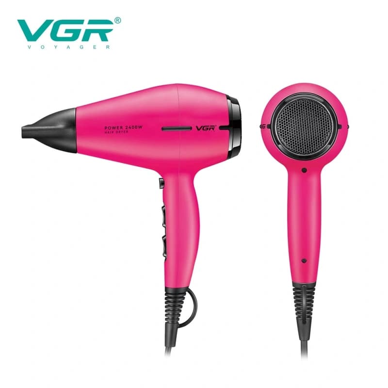 Фен професійний VGR V-457 PINK, 2 швидкості, 3 температурні режими, 2400 Вт — фото 9