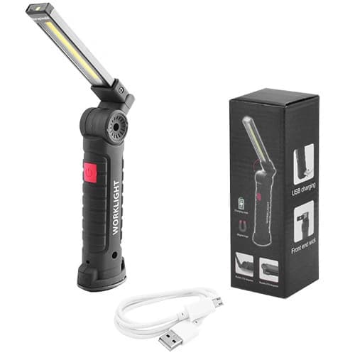 Ліхтар WORKLIGHT W52-SMD+COB (White+Red), Li-Ion акумулятор, поворот180º+180º, магніт, затискач, гак, ЗП microUSB — фото 2