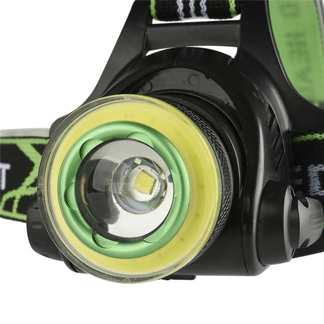 Ліхтар налобний T106-T6+COB, 2x18650, signal light, zoom, ЗП microUSB, Box — фото 4