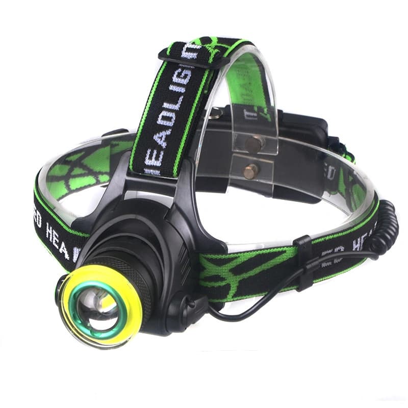 Ліхтар налобний T106-T6+COB, 2x18650, signal light, zoom, ЗП microUSB, Box — фото 6