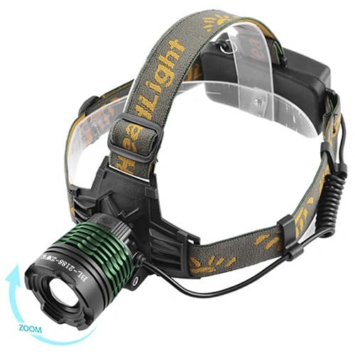 Ліхтар налобний Police 2188-2XPE (White+Red), 2х18650, signal light, zoom, ЗП microUSB, Box — фото 2
