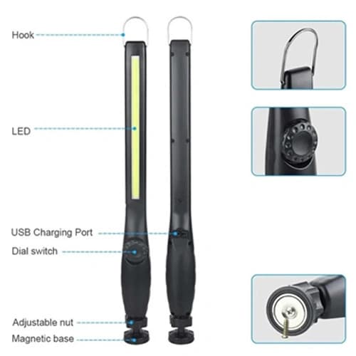 Ліхтар WORKLIGHT BL-821-COB, Li-Ion акумулятор, поворот 180 º +180 º, магніт, гак, ЗП microUSB — фото 4
