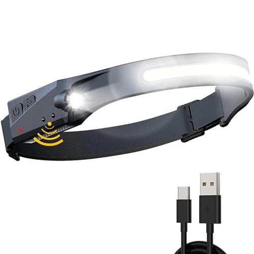 Ліхтар налобний BL-W689-1/5808А-LM+COB(White+Red), Motion Sensor, Li-Ion аккум., ЗП Type-C, Box — фото 5