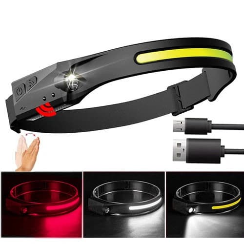 Ліхтар налобний BL-W689-1/5808А-LM+COB(White+Red), Motion Sensor, Li-Ion аккум., ЗП Type-C, Box — фото 8