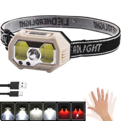 Ліхтар налобний SH-S31-XPE+COB(White+Red), Motion Sensor, Li-Ion акумулятор, ЗП Type-C, Box — фото 3