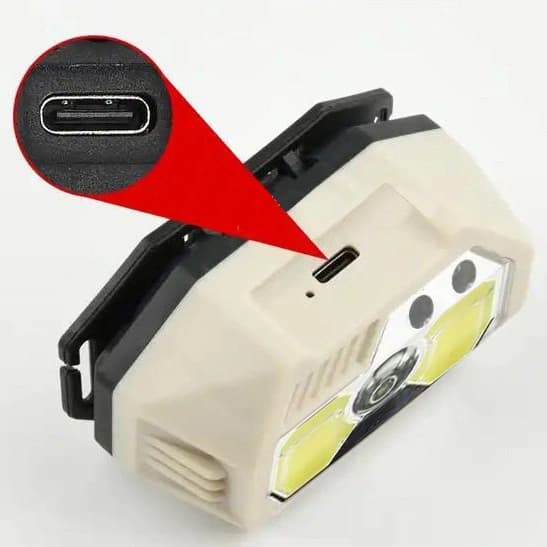 Ліхтар налобний SH-S31-XPE+COB(White+Red), Motion Sensor, Li-Ion акумулятор, ЗП Type-C, Box — фото 6