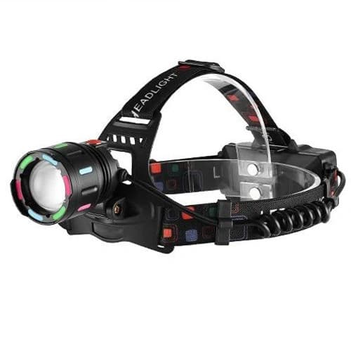 Ліхтар налобний NIGHT VISION FLUORESCENCE SY-8087, 1 РЕЖИМ, PM10-TG, 2x18650, signal light, ЗП Type-C, zoom, Box — фото 4