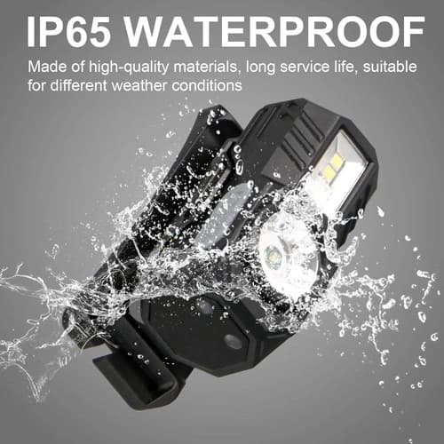Ліхтар налобний T131-XPE+3SMD(Red+Green+Blue+UV), Motion Sensor, Li-Ion акумулятор, магніт, кліпса, ЗП Type-C, Box — фото 4