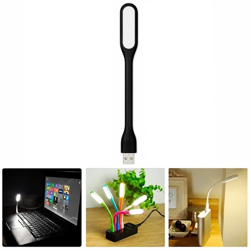 Портативна гнучка лампа TN-X100-COB BLACK із живленням від USB