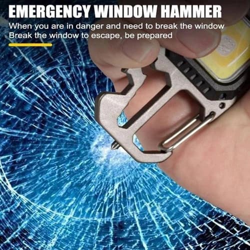 Ліхтар MULTIFUNCTIONAL 5138/KL-535-COB ULTRA(White+Yellow+Red), multitool, Li-Ion акумулятор, магніт, карабін, викрутка, ЗП Type-C — фото 4