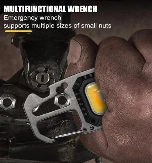 Ліхтар MULTIFUNCTIONAL 5138/KL-535-COB ULTRA(White+Yellow+Red), multitool, Li-Ion акумулятор, магніт, карабін, викрутка, ЗП Type-C — фото 6