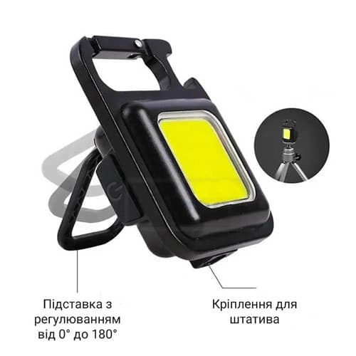 Ліхтар MULTIFUNCTIONAL BL-J031-COB metal, Li-Ion акумулятор, магніт, карабін, відкривалка, ЗП Type-C — фото 5