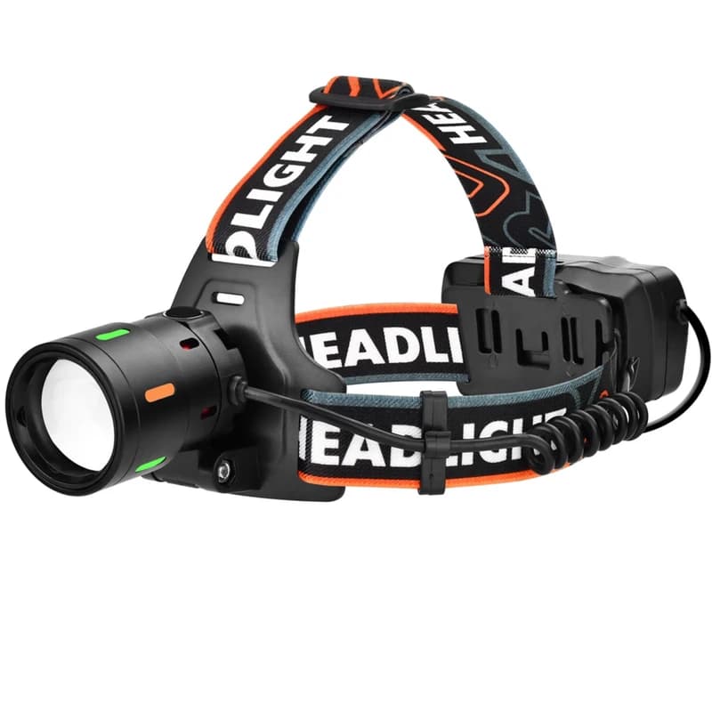 Ліхтар налобний NIGHT VISION FLUORESCENCE BL-T207-TG, 1 РЕЖИМ, 2x18650, ЗП Type-C, zoom — фото 1