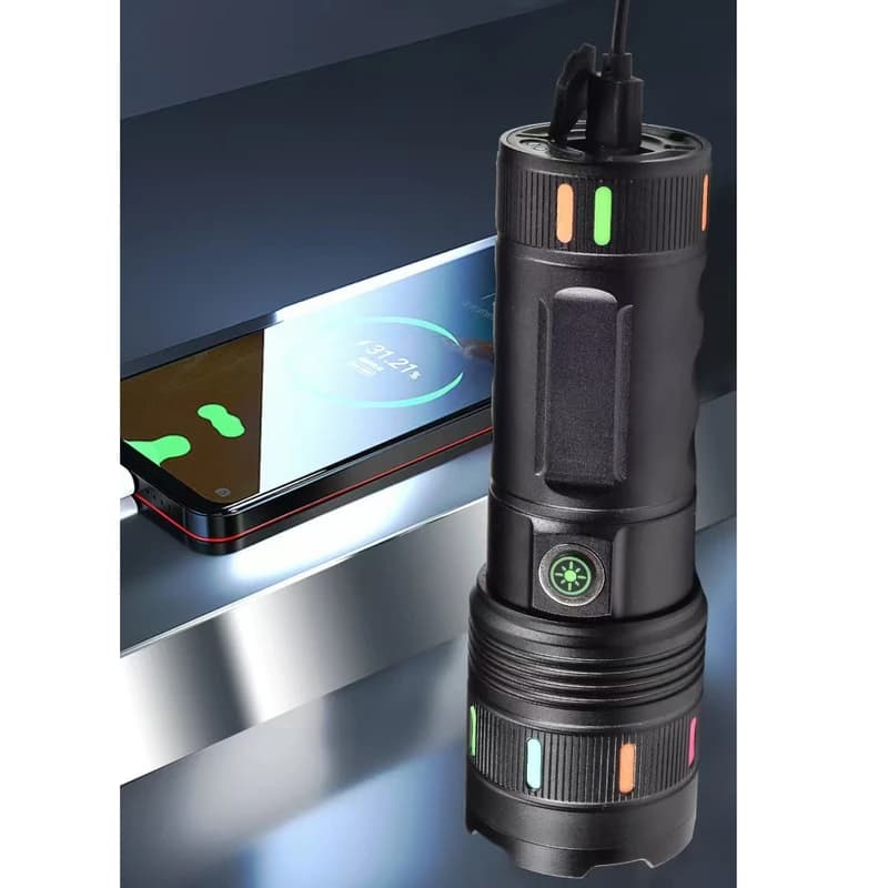 Ліхтар NIGHT VISION FLUORESCENCE 701-PM10-TG, Li-Ion акумулятор, ЗП Type-C, індикація заряду, zoom — фото 5