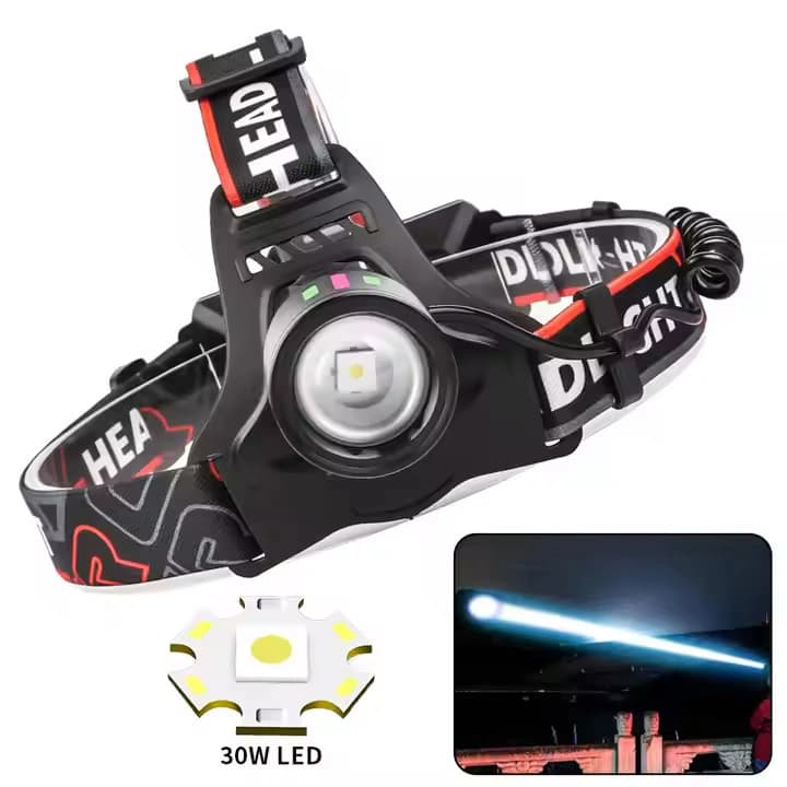 Ліхтар налобний NIGHT VISION FLUORESCENCE 8083 1 РЕЖИМ WHITE LASER LED PM10-TG+COB, 2x18650, ЗП Type-C, zoom — фото 6