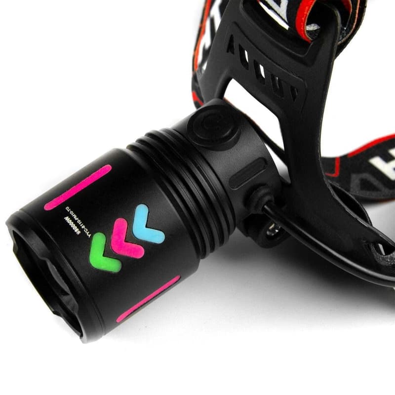 Ліхтар налобний NIGHT VISION FLUORESCENCE 8096 1 РЕЖИМ WHITE LASER LED PM10-TG+COB, 3x18650, ЗП Type-C, zoom — фото 2