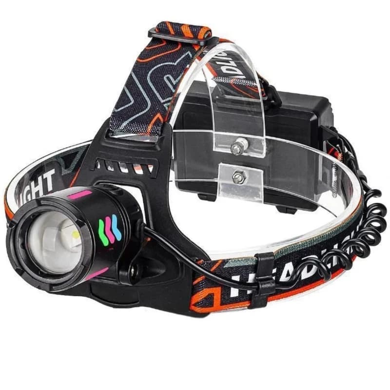 Ліхтар налобний NIGHT VISION FLUORESCENCE 8096 1 РЕЖИМ WHITE LASER LED PM10-TG+COB, 3x18650, ЗП Type-C, zoom — фото 6