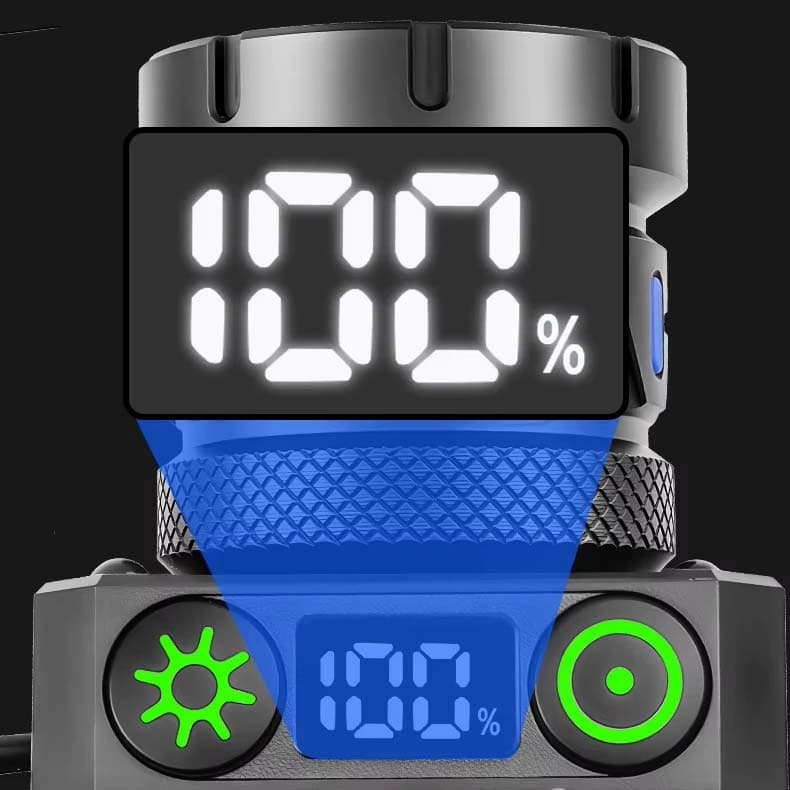 Ліхтар налобний NIGHT VISION FLUORESCENCE BL-T701D-TG, Motion Sensor, 3x18650, Power Bank, ЗП Type-C, zoom, Box — фото 3
