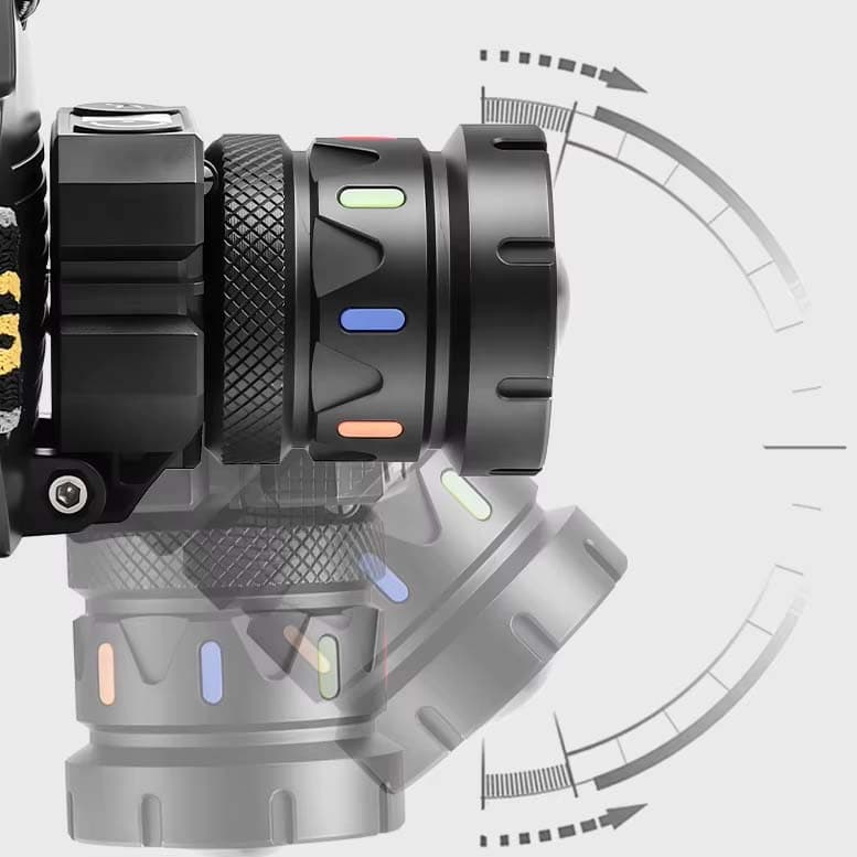 Ліхтар налобний NIGHT VISION FLUORESCENCE BL-T701D-TG, Motion Sensor, 3x18650, Power Bank, ЗП Type-C, zoom, Box — фото 9