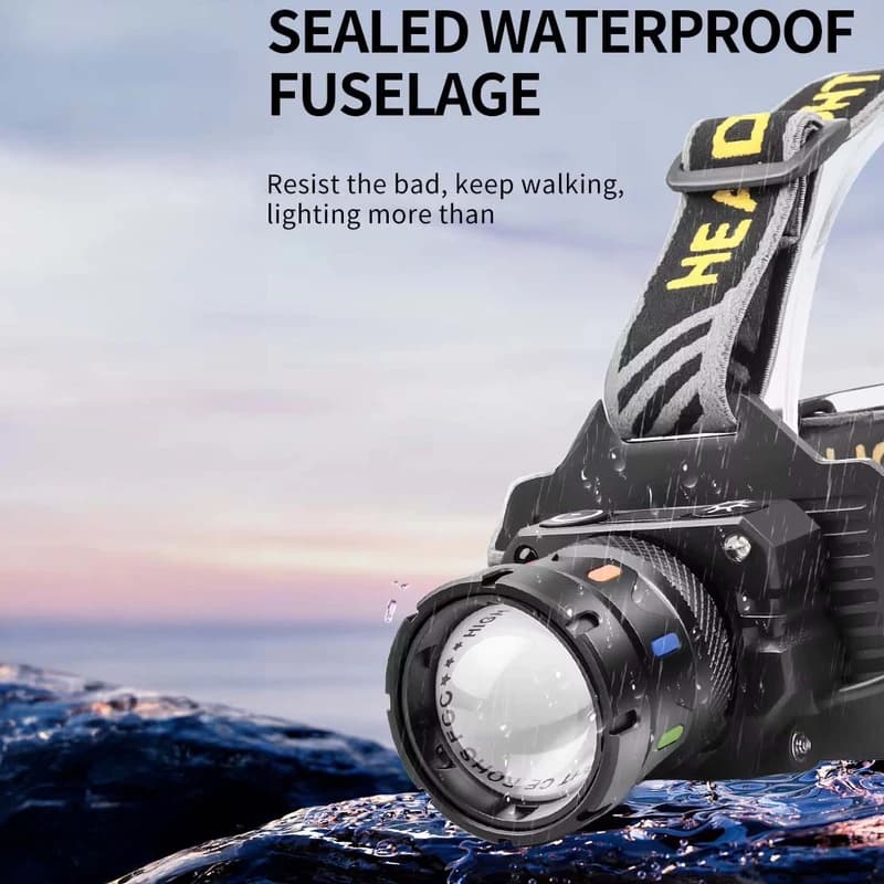 Ліхтар налобний NIGHT VISION FLUORESCENCE BL-T701D-TG, Motion Sensor, 3x18650, Power Bank, ЗП Type-C, zoom, Box — фото 10