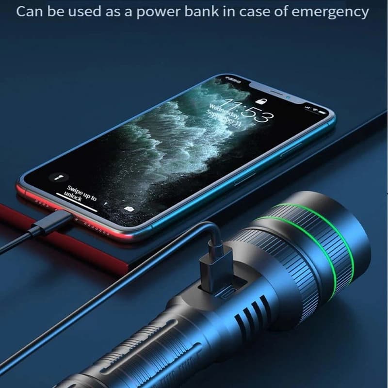 Ліхтар BL-TK-X1-TG-60W, 1x26650, Power Bank, ЗП Type-C, zoom, Box — фото 4