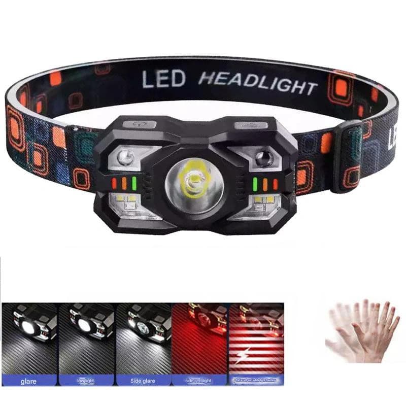Ліхтар налобний XS-09-LM+6SMD(WHITE+RED), Motion Sensor, Li-Ion аккум., ЗП Type-C — фото 2