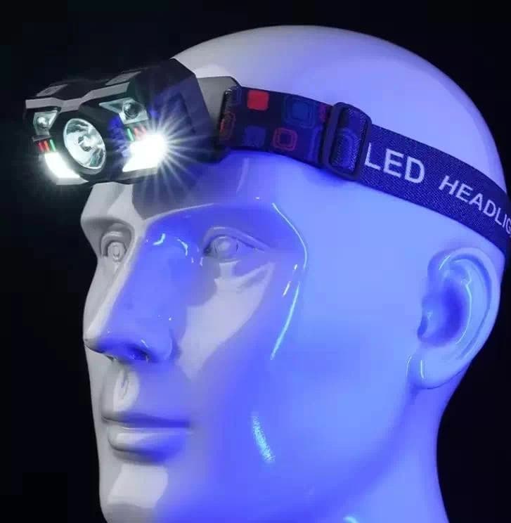 Ліхтар налобний XS-09-LM+6SMD(WHITE+RED), Motion Sensor, Li-Ion аккум., ЗП Type-C — фото 10