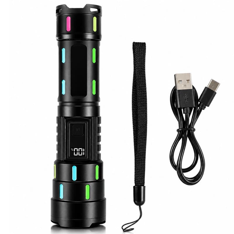 Ліхтар NIGHT VISION FLUORESCENCE 626-TG, 1х18650, ЗУ Type-C, zoom, Box — фото 1