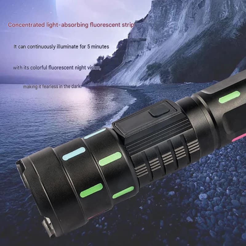Ліхтар NIGHT VISION FLUORESCENCE 626-TG, 1х18650, ЗУ Type-C, zoom, Box — фото 7