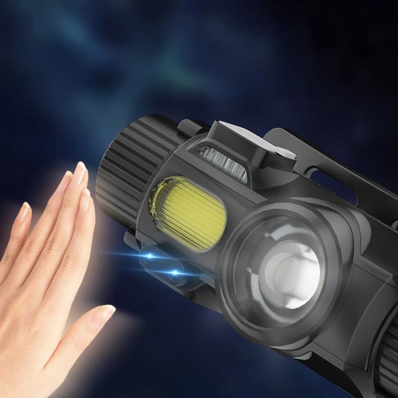 Ліхтар налобний YY-16-XPE+COB, Motion Sensor, Li-Ion аккумулятор , ЗУ Type-C, магніт — фото 10
