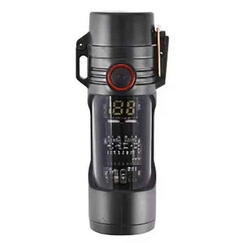 Ліхтар MULTIFUNCTIONAL D66-COB, Li-Ion акумулятор, індикація заряду, запальничка, ЗП Type-C, Box — фото 3