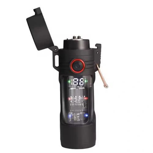 Ліхтар MULTIFUNCTIONAL D66-COB, Li-Ion акумулятор, індикація заряду, запальничка, ЗП Type-C, Box — фото 4