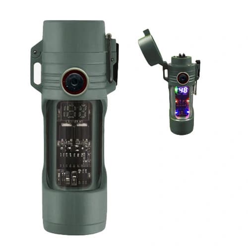 Ліхтар MULTIFUNCTIONAL D66-COB, Li-Ion акумулятор, індикація заряду, запальничка, ЗП Type-C, Box — фото 7