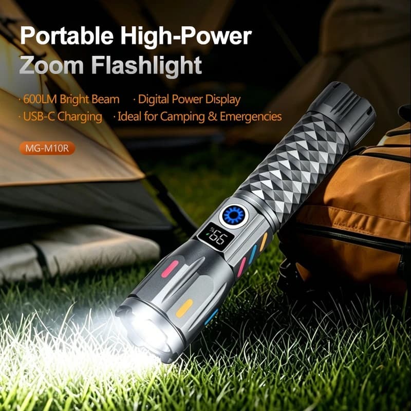 Ліхтар NIGHT VISION FLUORESCENCE M10R-2TG(White+Red), 1x18650, індикація заряду, ЗУ Type-C, zoom — фото 10