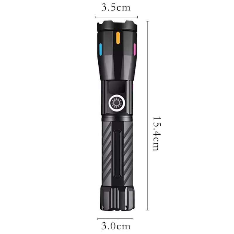 Ліхтар NIGHT VISION FLUORESCENCE M11R-4TG(White+Red+Blue+Green), 1x18650, індикація заряду, ЗУ Type-C, zoom — фото 2