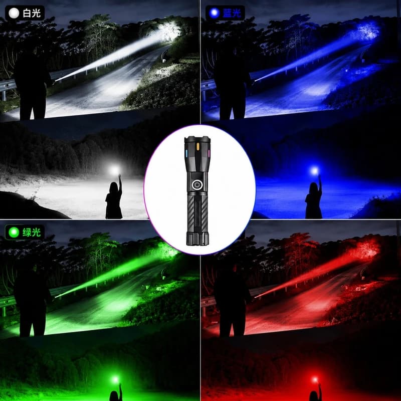 Ліхтар NIGHT VISION FLUORESCENCE M11R-4TG(White+Red+Blue+Green), 1x18650, індикація заряду, ЗУ Type-C, zoom — фото 8
