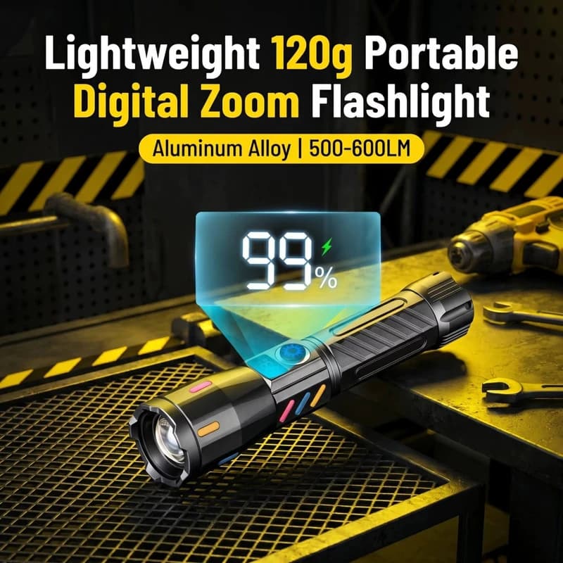 Ліхтар NIGHT VISION FLUORESCENCE M11R-4TG(White+Red+Blue+Green), 1x18650, індикація заряду, ЗУ Type-C, zoom — фото 9