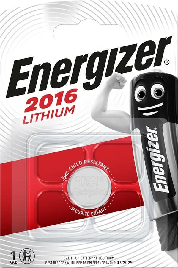 Батарейка Energizer CR2016 Lithium /B1/P10/P140