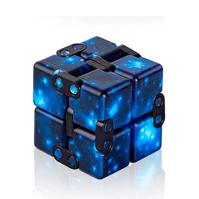 Кубик антистрес Infinity Cube космос (синій) — фото 2